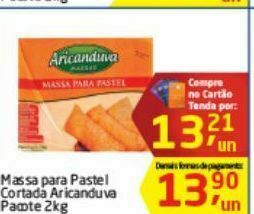Tenda Atacado Massa para pastel aricanduva oferta