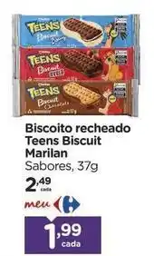 Carrefour Marilan - biscoito recheado teens biscuit oferta