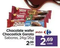 Carrefour Garoto - chocolate wafer chocostick oferta