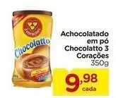 Carrefour 3 corações - achocolatado em pó chocolatto oferta