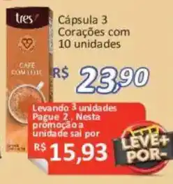 Supermercados Savegnago Cápsula 3 Corações com 10 unidades oferta