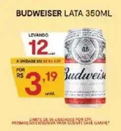 Supermercados Savegnago Budweiser lata oferta
