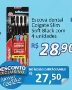 Supermercados Savegnago Escova dental Colgate Slim Soft Black oferta