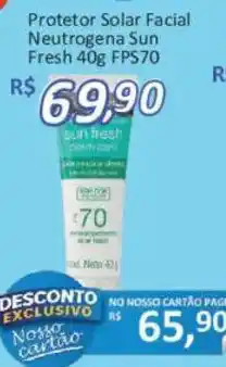 Supermercados Savegnago Protetor Solar Facial Neutrogena Sun Fresh Fps70 oferta