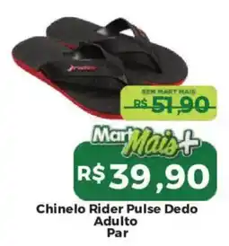 Mart Minas Chinelo Rider Pulse Dedo Adulto Par oferta