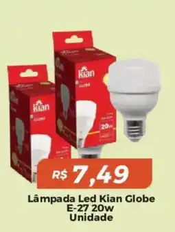 Mart Minas Lâmpada Led Kian Globe E-27 20w oferta