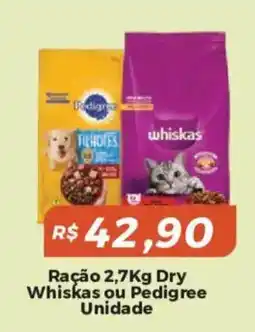 Mart Minas Ração 2,7Kg Dry Whiskas ou Pedigree oferta