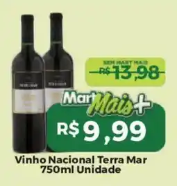 Mart Minas Vinho Nacional Terra Mar oferta