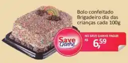 Supermercados Savegnago Bolo confeitado brigadeiro dia das crianças oferta