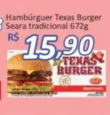 Supermercados Savegnago Hambúrguer texas burger oferta