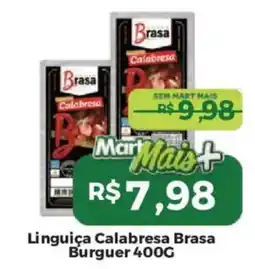 Mart Minas Linguiça calabresa brasa burguer oferta