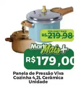 Mart Minas Panela de Pressão Viva Cozinha 4,2L Cerâmica oferta