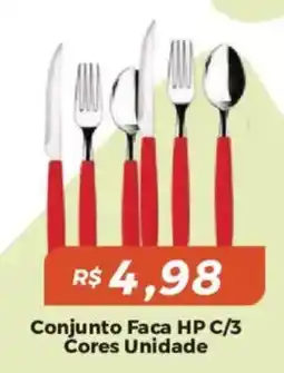 Mart Minas Conjunto faca hp c/3 cores unidade oferta