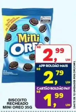 Roldão Biscoito recheado mini oreo oferta
