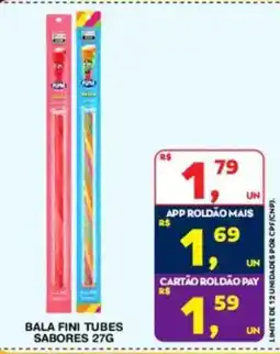 Roldão bala fini tubes sabores 27g oferta