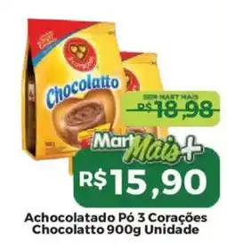 Mart Minas Achocolatado Pó 3 Corações Chocolatto oferta