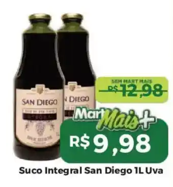 Mart Minas Suco integral san diego 1l uva oferta