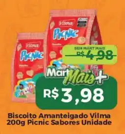 Mart Minas Biscoito amanteigado vilma picnic sabores oferta
