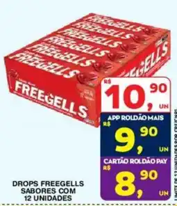 Roldão drops freegells sabores oferta