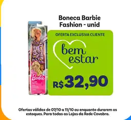 Covabra Supermercados Boneca barbie fashion - unid oferta