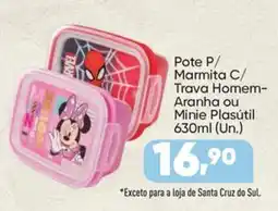 Imec Supermercados Pote P/ Marmita C/ Trava Homem-Aranha ou Minie Plasútil oferta