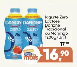 Imec Supermercados Iogurte zero lactose danone tradicional ou morango oferta