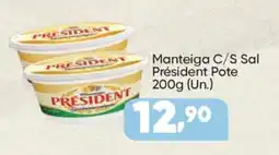 Imec Supermercados Manteiga c/s sal president pote oferta