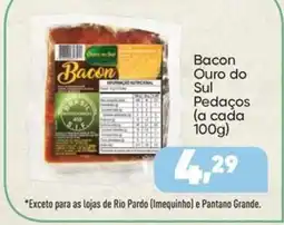 Imec Supermercados Bacon ouro do sul pedaços oferta