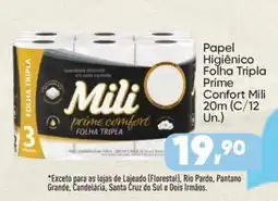 Imec Supermercados Papel Higiênico Folha Tripla Prime Confort Mili oferta