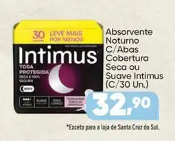 Imec Supermercados Absorvente noturno c/ abas cobertura seca ou suave intimus oferta