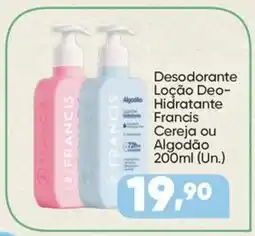 Imec Supermercados Desodorante Loção Deo-Hidratante Francis Cereja ou Algodão oferta