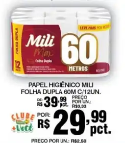 Supermercados Alvorada Papel higiênico mili folha dupla oferta