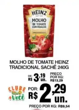 Supermercados Alvorada molho de tomate heinz tradicional sachê oferta
