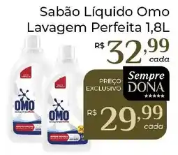 Dona de Casa Sabão Líquido Omo Lavagem Perfeita oferta