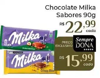 Dona de Casa Chocolate Milka Sabores oferta