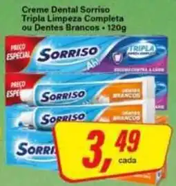 Rede Supermarket Creme Dental Sorriso Tripla Limpeza Completa ou Dentes Brancos oferta