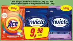Rede Supermarket Lava Roupas em Pó Ace Sachê oferta