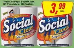 Rede Supermarket Toalha de papel social clean oferta