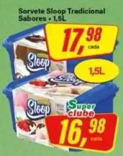 Rede Supermarket Sorvete Sloop Tradicional Sabores oferta