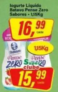 Rede Supermarket Iogurte Líquido Batavo Pense Zero Sabores oferta