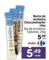 Carrefour Bairro Chocolate - barra de proteína chocowheyfer + mu oferta