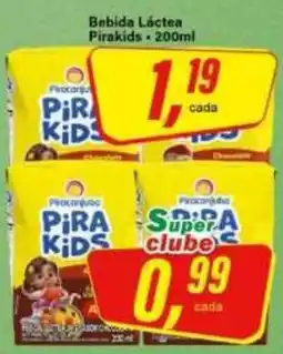 Rede Supermarket Bebida Láctea Pirakids oferta