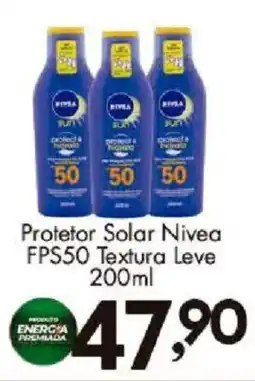 Confiança Supermercados Protetor Solar Nivea FPS50 Textura Leve oferta