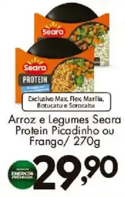 Confiança Supermercados Arroz e Legumes Seara Protein Picadinho ou Frango oferta
