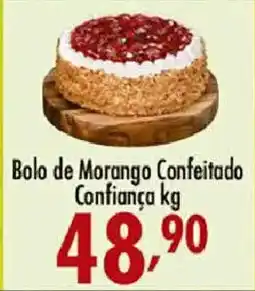 Confiança Supermercados Bolo de Morango Confeitado Confiança kg oferta