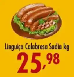 Confiança Supermercados Linguiça Calabresa Sadia kg oferta