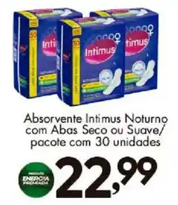 Confiança Supermercados Absorvente intimus noturno com abas seco ou suave oferta