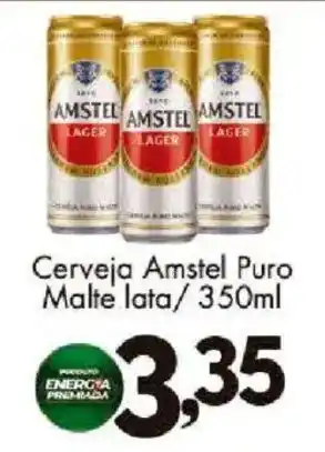 Confiança Supermercados Cerveja Amstel Puro Malte lata oferta