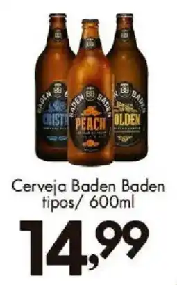 Confiança Supermercados Cerveja Baden Baden tipos oferta