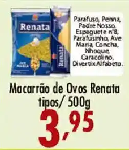 Confiança Supermercados Macarrão de Ovos Renata tipos oferta
